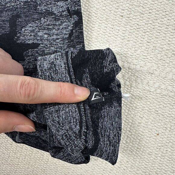 Gymshark Adapt Seamless Black Gray Camo Sports Leggings Size Small - Picture 8 of 11